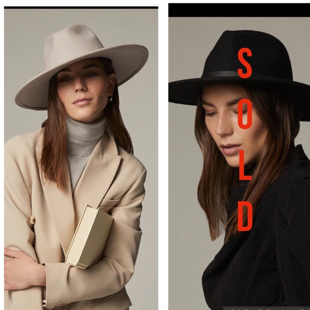TEARDROP WOOL FEDORA HAT, BONE color
byLove & Lore NWT